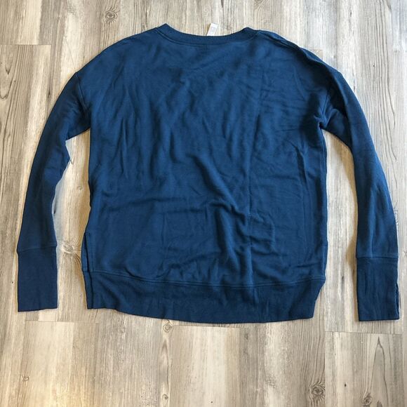 Athleta Modal Coaster Luxe Pullover Crewneck Sweatshirt Blue Size Small - Picture 8 of 8